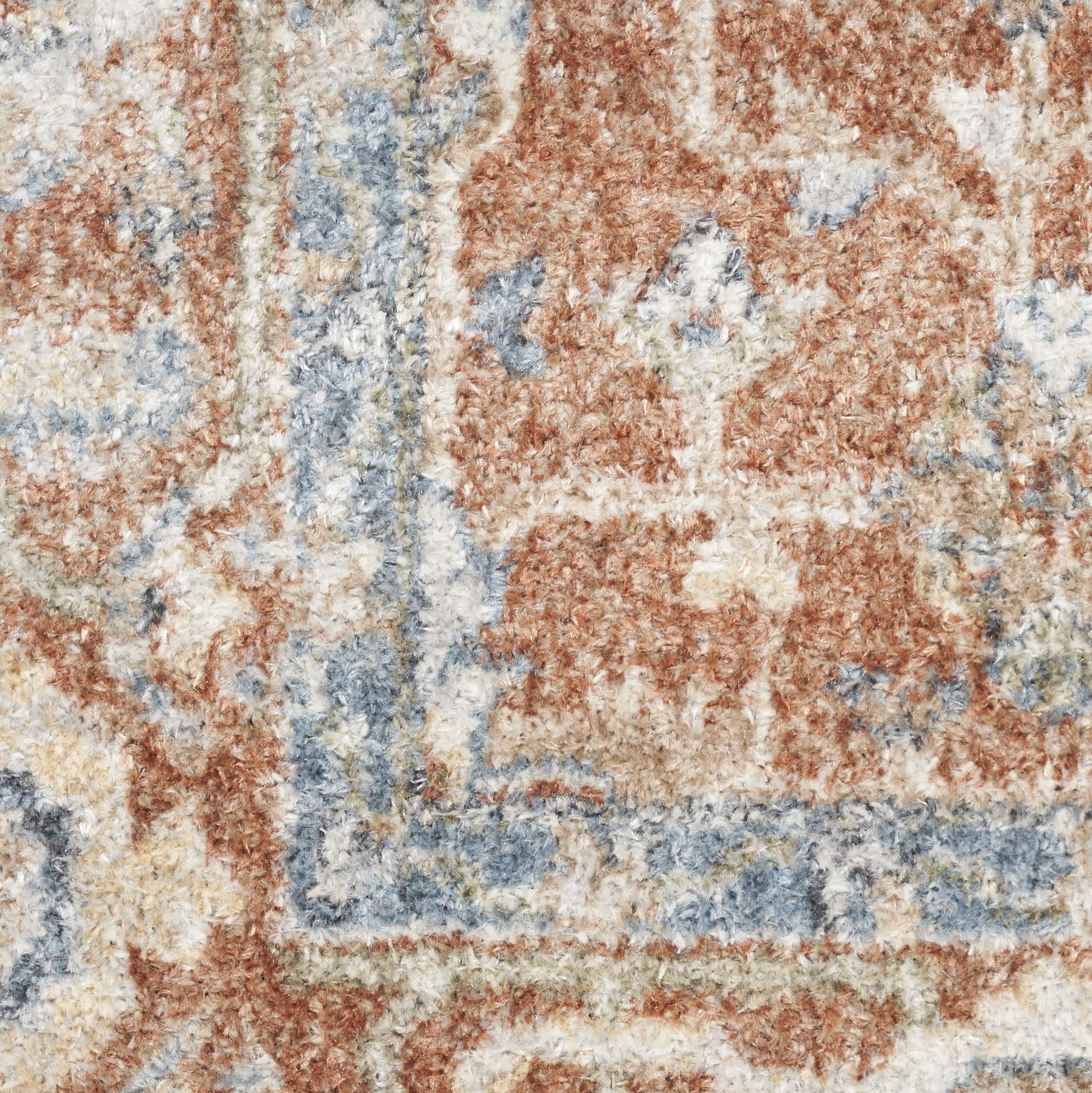 Nourison Astra Machine Washable Persian Denim Multi 2'2" x 12' Area Rug (2x12)
