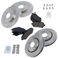 thumbnail image 2 of TRQ Premium Posi Ceramic Brake Pad Rotor Kit Front Rear Fits Select Chrysler Dodge, 2 of 6