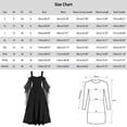 thumbnail image 3 of HXWCHs Women's Victorian Gothic Dress Solid Color Fitted Waist Retro Court Ball Gown Black XL, 3 of 7