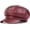 Wine Red, variant on Minzimin Women's PU Leather Plain 8 Panel Octagonal Hat British Style Artist Painter Newsboy Cap