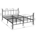 thumbnail image 2 of Homycasa Full Size Metal Platform Bed Frame Steel Slats Support, Black, 2 of 9