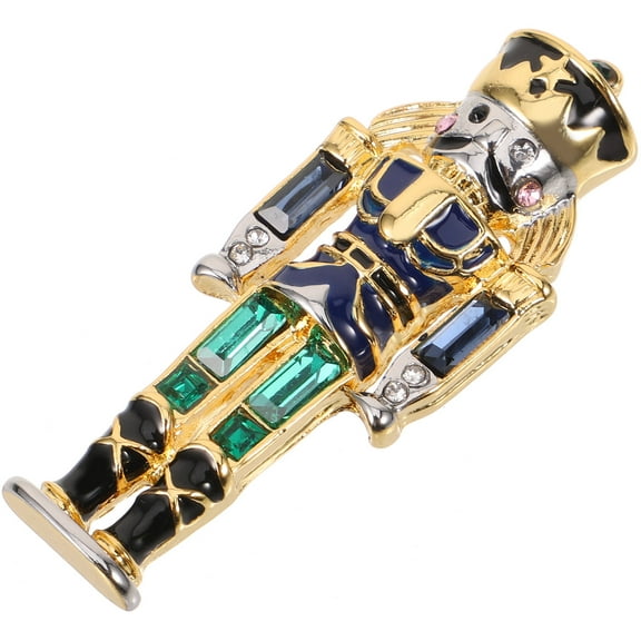 Soimiss Nutcracker Brooches Cute Design Metal 1Set Fashion Enthusiasts Christmas