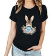 thumbnail image 4 of Gyedtr Womens Summer Tops Going Out Tops Easter Fashion Printed Short Sleeved T-Shirt Y2K Tops 15XL, 4 of 4