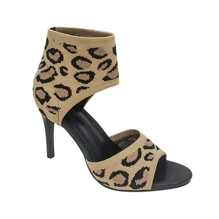 

LIANGP Women s Sandalss Toe Stiletto Heeled Sandals Breathable Knitted Upper Open Toe High Heels For Dressy Summer Women s Shoes Camouflage Size 6.5