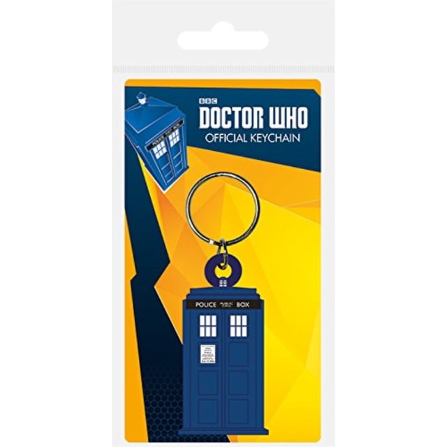 DOCTOR WHO TARDIS RUBBER KEYRING NEW OFFICIAL MERCHANDISE 