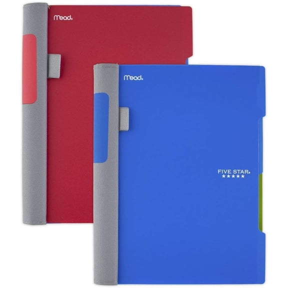 Advance Spiral Notebooks, 2 Subject, College Ruled Paper, 100 Sheets, 9-1/2" x 6", Red, Blue, 2 Pack (38637)