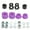 Purple, variant on Wofarmy 1 Set Skateboard Bushing Gasket Pu 3.25 Inch Longboard Shock Absorber Truck Rebuild-Kit Universal Hoverboard Outdoor Skateboard