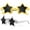 As Shown, variant on Gongc Fun Party Eyeglasses 2 Pairs Star Sunglasses Retro Style Novelty Glasses