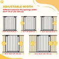 thumbnail image 4 of PawHut 30"-51" Baby Gate, Pet Gate with 2 Extension Kit, Auto-Close, Black, 4 of 10
