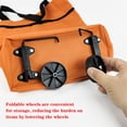 thumbnail image 3 of MEETSWEET Foldable Lightweight Shopping Cart with Wheels for Groceries, Green, 3 of 7