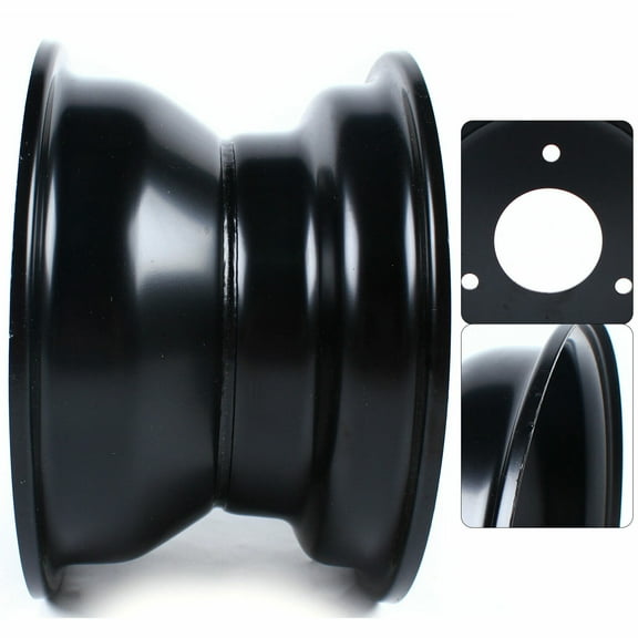 ATV Rim 7" Wheel Fits Tttaoottao Quad 125cc 16x8-7 Tire 78mm 3 Lug 3 Holes Black