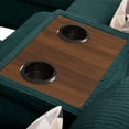 thumbnail image 6 of BSHTI 94.49" L-Shaped Modular Sectional Sofa with Storage Ottoman & Cup Holders – Corduroy Upholstery, Tufted Seat, Nail-Head Trim, Solid Wood & Iron Frame, 5 Colors, 6 of 12