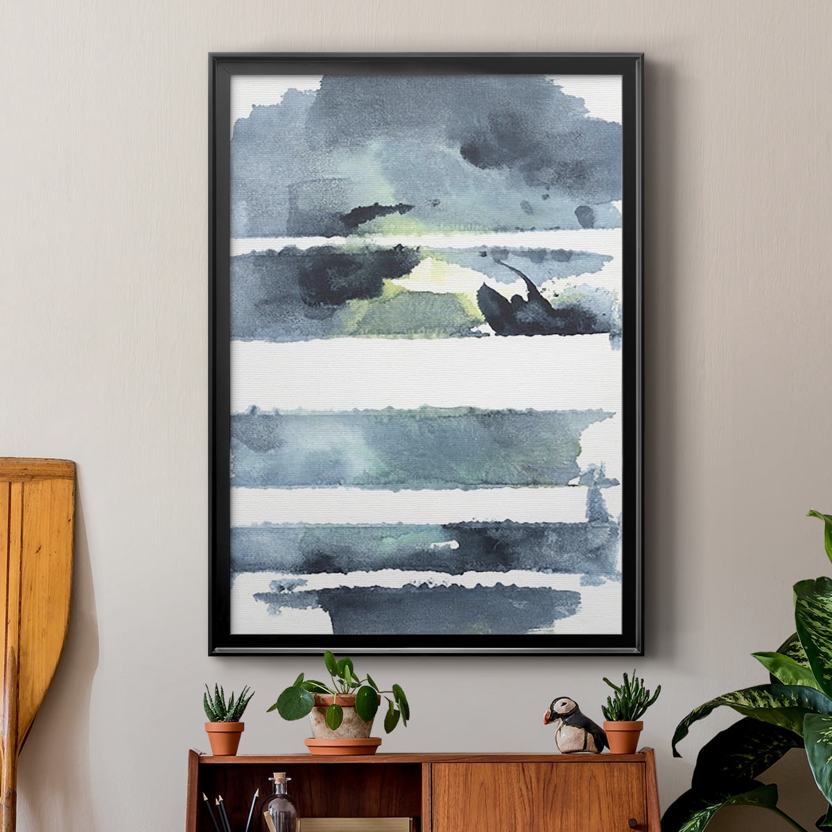 Blue Memories I Premium Framed Print, in Gold, Black, or Silver - Ready to Hang