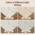 thumbnail image 7 of Design&I 9'x12' Washable Area Rug Beige Minimalist Cream Swirling Motif Abstract Neutral Tones for Master Suite, Under Bed, Sleek Flatweave Pet Friendly, 7 of 7