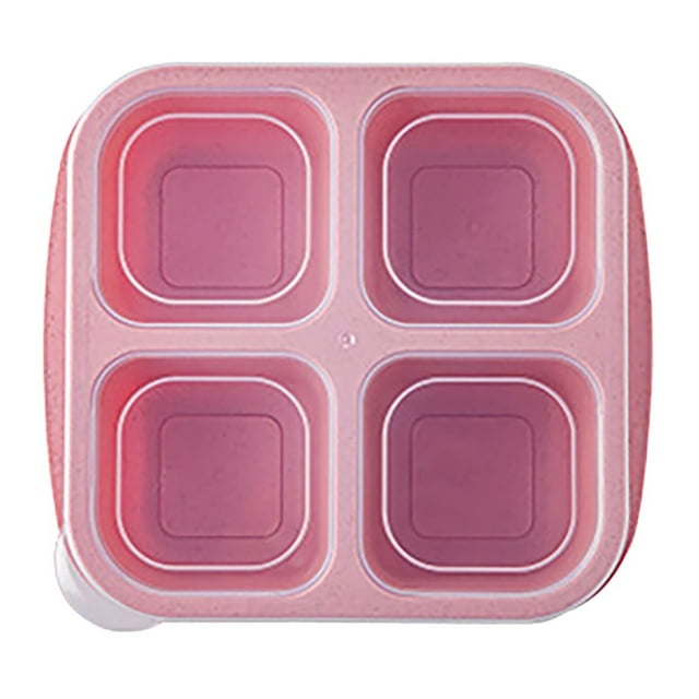 Harpily Daily Deals Clearance, Pantry Organization and Storage Compartment Snack Box Wheat Material Box Easy Open Lid Fruit Divider And Cute Portable Snack Box Set Perfect For Snacks And Meals