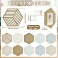 thumbnail image 2 of 10Pcs Hexagon Cork-Bulletin Board，with 40 Push Pins 11.8" x 10.2" High Density Adhesive Pinboard for Notes Photos and DIY Classroom Decor, 2 of 10