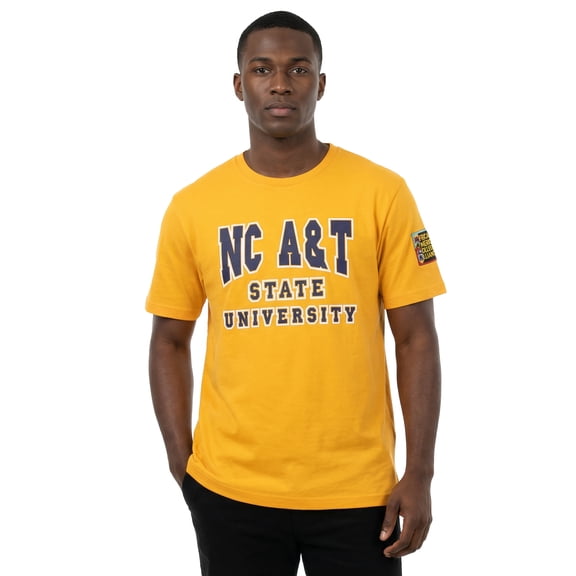AACA North Carolina A&T State University Aggies Mens Heavyweight T-Shirt Retro 90s HBCU Streetwear, Gold