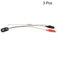 thumbnail image 2 of Unique Bargains 9V Battery Snap Connector to Insulated Dual Alligator Clips Test Cable 13cm Long for Electric Testing Work, 3Pcs, 2 of 6