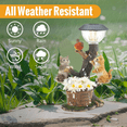 thumbnail image 6 of Solar Powered Garden Lantern, Cute Animal Pond Light Dog Solar Statue Warm White Lawn Solar Light LED Decorative Cute Rabbit Figure Ornament with Led Lantern Decorations (Cat), 6 of 8