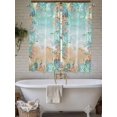 thumbnail image 4 of Ocean Coastal Bathroom Window Curtain, Summer Nautical Beach Coral Starfish Light Filtering Coffee Kitchen Curtains, Bedroom Living Room Curtains 2 Panel 84"x63", 4 of 6