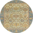 thumbnail image 1 of Ahgly Company Machine Washable Indoor Round Abstract Dark Almond Brown Area Rugs, 6' Round, 1 of 7