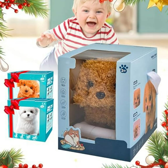 Plush Mechanical Dog Toys & Cute Interactive Pet Toys Barking Dog Dolls & Gifts for Kids(C),Walking Dog,Pets Alive Dog,Interactive Dog