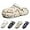 Khaki, variant on Men's Garden Clogs Shoes Fun Graffiti Wrapped Clog Sandals Non Slip Outdoor Beach Slippers