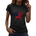 thumbnail image 2 of Vetsdori Short Sleeve Shirts for Women Patriotic Red White and Blue Pullover Graphic Summer USA Years Anniversary Crew Neck,Independence Day July 4th Womens Shirts Casual, 2 of 7