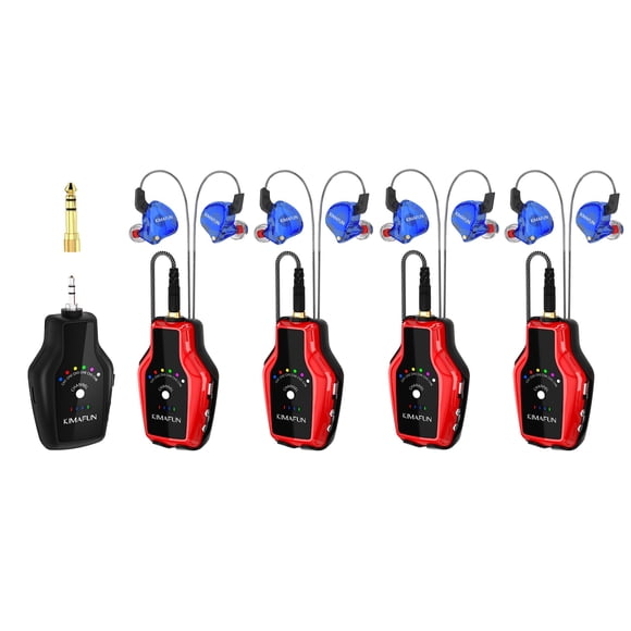Sistema inalámbrico de monitoreo in-ear KIMAFUN de 6 canales, 20 m
