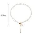 thumbnail image 5 of Ziurtnc Double Layer Faux Pearls Choker Necklace Adjustable Fine Workmanship Elegant Valley Flower Decor Women Necklace Jewelry Accessories, 5 of 7