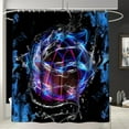 thumbnail image 2 of 4PCS Boys Shower Curtain Set - Basketball Sports Shower Curtain for Boys Bathroom Decor Basketball Shower Curtain with Bath Mat and 12 Hooks Basketball Bathroom Decor for Boys Teens Mens, 70" x 70", 2 of 6