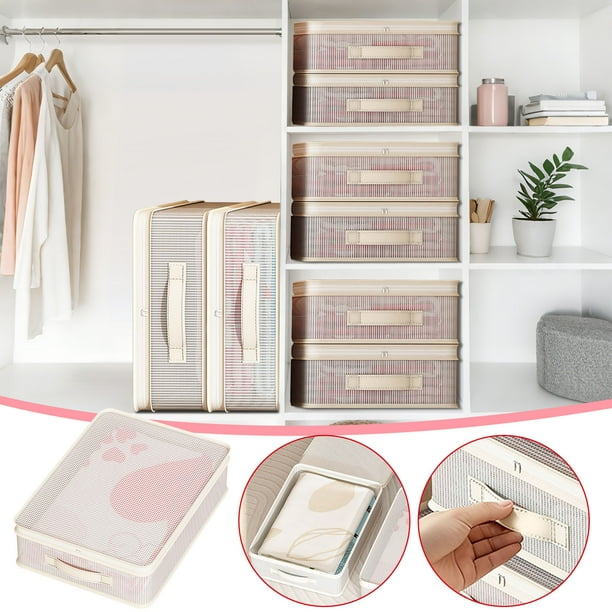 Bolsa de almacenamiento para armario de dormitorio, bolsa de almacenamiento para sábanas y mantas, caja de almacenamiento transparente con asa para cajón debajo de la cama.