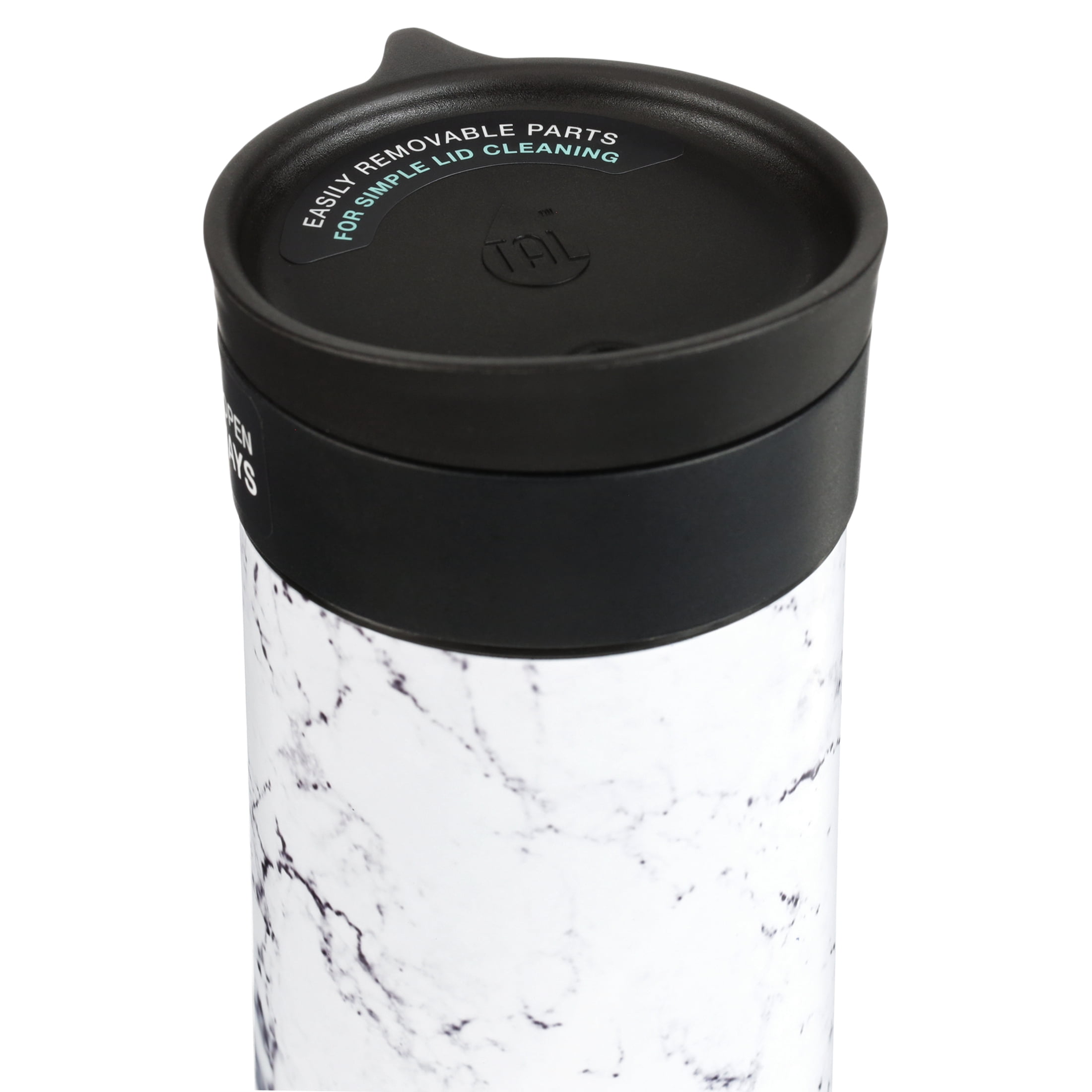 TAL Stainless Steel Ranger Tumbler Water Bottle 17 fl oz, White Marble