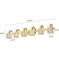 thumbnail image 2 of Bathroom Vanity Light Fixtures Modern Crystal Vanity Light Fixtures Over Mirror, 6 Light Modern Crystal Wall Lighting with Square Shade, 2 of 7
