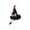 Orange, variant on Pet Halloween Mini Witch Hat Pointed Shape with Bow for Cats and Dogs