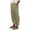 Khaki, variant on Womens Casual Pants Summer Fashion Striped Print Button Versatile Loose Ankle Length Trouser Versatile Woman Streetwear