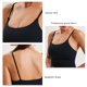 thumbnail image 4 of Camiseta sin mangas de Yoga profesional para mujer, sujetador deportivo acolchado con tirantes finos, camiseta sin mangas para Fitness, deporte y entrenamiento para correr, 4 of 5