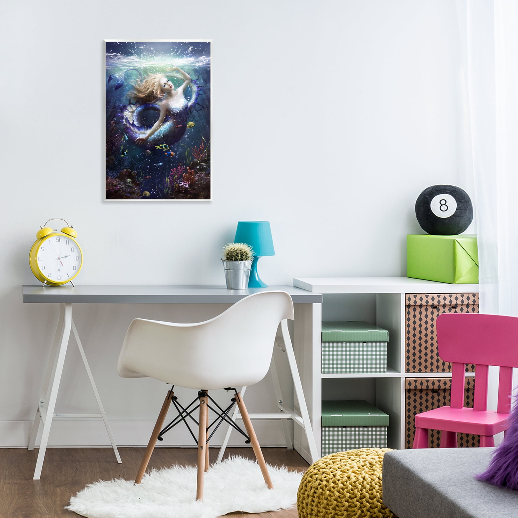 Stupell Industries Deep Sea Mermaid Wall Plaque Art, design by Melanie Delon