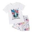 thumbnail image 5 of Ketyyh-chn99 Toddler Patriotic Clothes Girls Short Sleeved Shorts Set Comfortable Breathable Independence Day Girls Set Size for 9-10 Years,White, 5 of 7