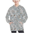thumbnail image 4 of Camo Hoodies for Teen Girls Boys Cute Sweatshirt Maple Leaf Print Oversized Pullover Classic Long Sleeve Tops with Pocket 4-14Y, 4 of 7