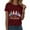 Wine, variant on enayn Western Shirts Casual Tee for Women 2025 Summer T Shirt Short Sleeve Crewneck Tops Cute Graphic Christmas Graphic Tees for Women Trendy Pink,XXXL