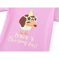 thumbnail image 6 of Topgal Lovely Puppy Theme Little Girls Pajama Tee Shorts & Pants 3 Pieces Dachshund Cotton Kid Pyjamas Set Size 5T, 6 of 7