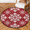 Multicolour 2, variant on CURLYOOT Round Rug 3ft Christmas Snowflake Area Rug, Washable Circle Mat Non Slip Floor Carpet Mat, Red Soft Indoor Rugs for Entryway Living Room Dining Room Bedroom