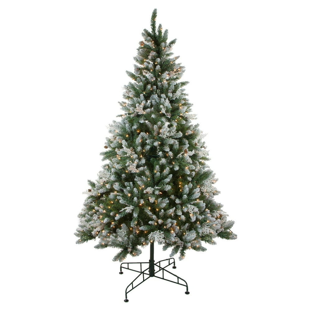 Northlight 6.5 ft. Frosted Sierra Fir Pre Lit Christmas Tree Walmart