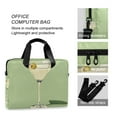 thumbnail image 4 of FORMRS 16" Laptop Bag Carrying Sleeve Case with Handle Travel Shoulder Briefcase, Light Green Martini, 4 of 8