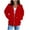 Red, variant on vigerkar Womens Zip Up Hoodies Oversized Sweatshirts Solid Color Long Sleeve Lightweight Jackets With Pockets (Dark Green, S)