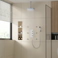 thumbnail image 3 of Boyel Living 12 inch Ceiling Mount Shower Head LED Light 3 Function Thermostatic Shower System with 6 Body Jets ,Chrome, 3 of 7