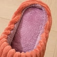 thumbnail image 5 of Corduroy Slippers for Women Men with Fuzzy Lined Warm Indoor and Outdoor Memory Foam House Shoes Adult, 5 of 6