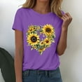 thumbnail image 5 of Tittly T Shirts for Women Graphic Tees Womens Fashion Workout T Shirts Athletic Plus Size Tops Summer Trendy Clothes Short Sleeve Spring Tee Tshirts Shirts Spring Tops for Women Purple L, 5 of 5