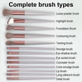 thumbnail image 3 of Makeup Brushes Set 13pcs Makeup Brush Travel Eyeshadow Eyebrow Eyeliner Blending Lip Soft Fluffy Make up Cosmetic Beauty Tools 13pcs Black-bag, 3 of 6
